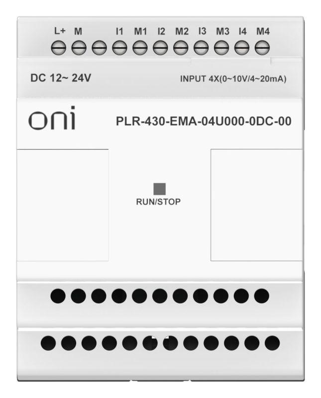 Модуль расширения входов выходов ПЛК 430 4 UI (0-20мА/0-10В) 24В DC ONI PLR-430-EMA-04U000-0DC-00