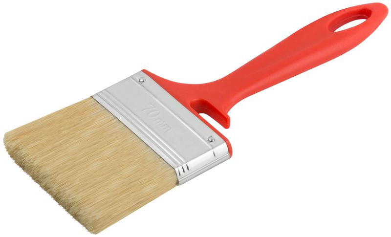 Кисть флейцевая "Крафт" 70мм натур. свет. щетина пластик. ручка с выемкой КУРС 00844