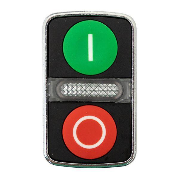 Механизм кнопки исполнительный XB4 IP65 "пуск-стоп" плоский возвратный без фиксации с подсветкой EKF XB4BW83-65