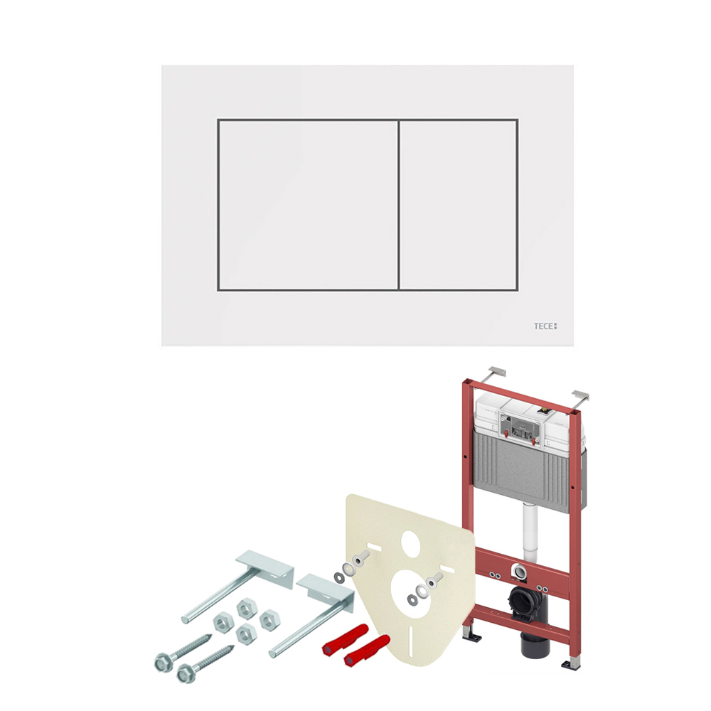Комплект инсталляция TECE Base K440417 с белой кнопкой