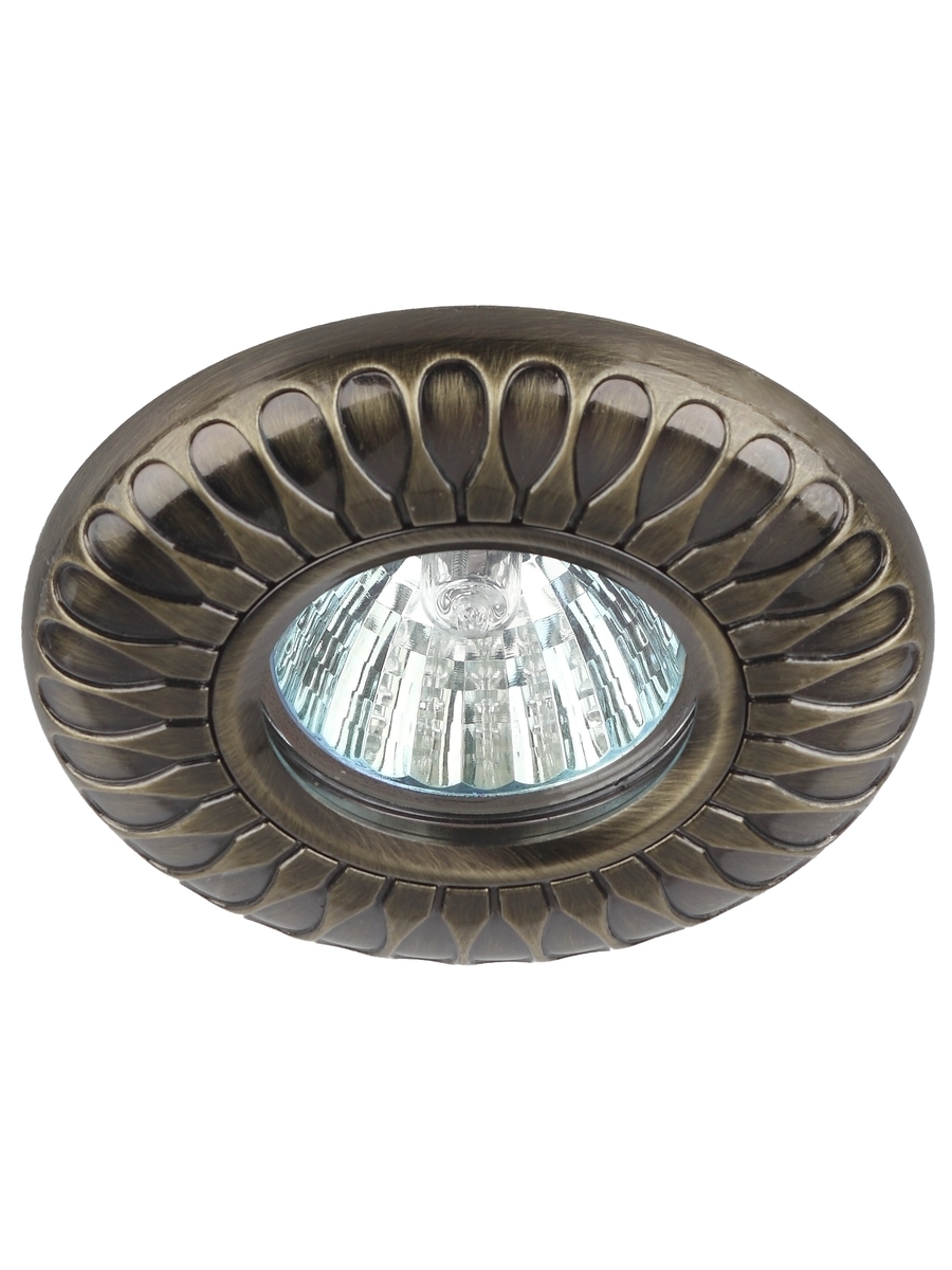 Светильник литой MR16,12V/220V, 50W бронза (100/2100)