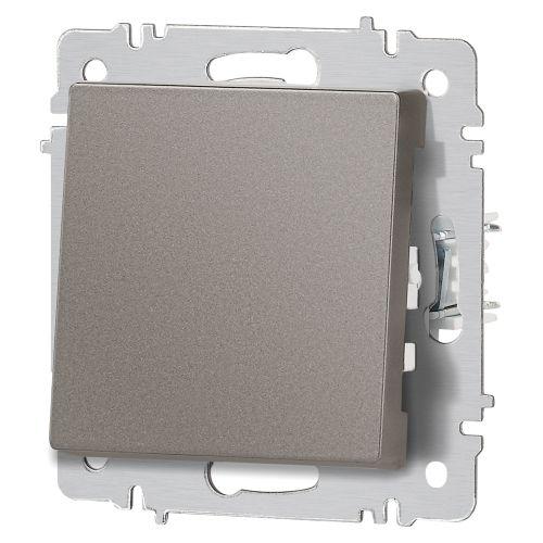 Кнопка Accent 6-109-09 10А-250В IP20 СУ титан Intro Б0063621