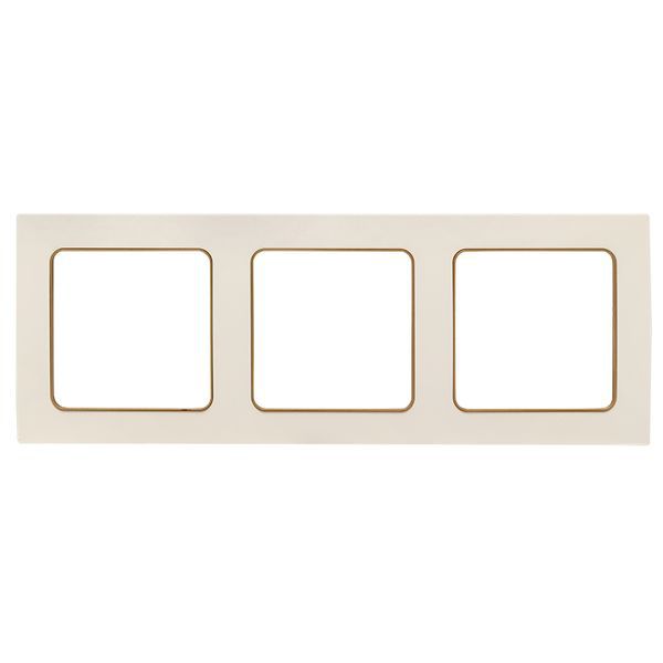 Рамка 3-м Стокгольм бел. с линией цвета шампань PROxima EKF EAM-G-302-20