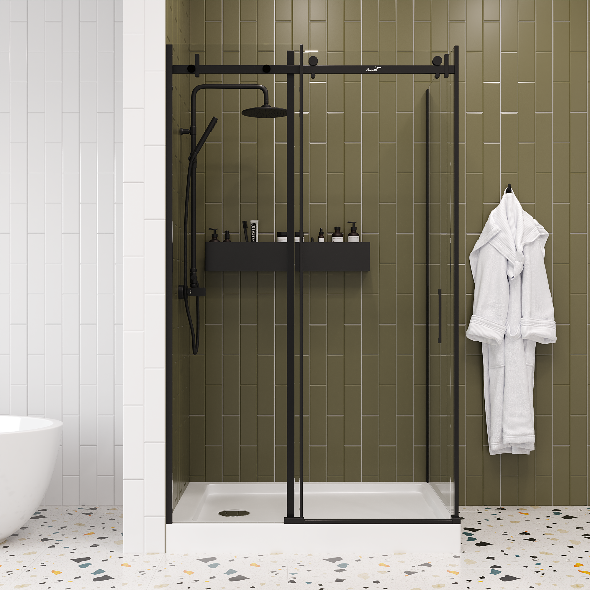 Ограждение CEZA'S120B душевое Ceruttispa без поддона (90x120x195)