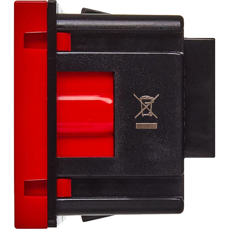 Розетка 2мод. 16А 250В 90град. с заземл. без защ. шторок винт. зажимы красн. ИЭК Leg 4525046