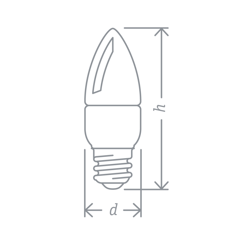 Лампа светодиодная 61 327 NLL-C37-8.5-230-2.7K-E27-FR 8.5Вт свеча матовая 2700К тепл. бел. E27 640лм 176-264В Navigator 61327
