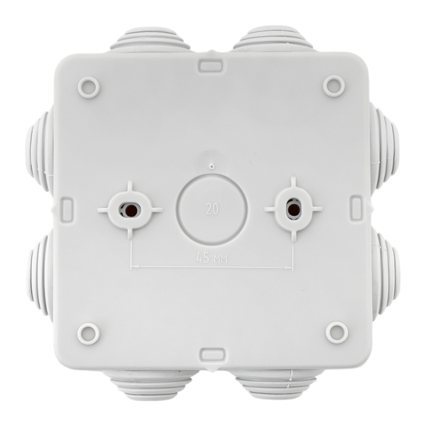 Коробка уравнивания потенциалов КУП-030-031 85х85х40 IP55 с крышкой наружн. для прямого монтажа 8 мембр. вводов сер. EKF plc-kmr-030-031-g