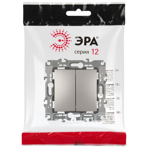 Переключатель перекрестный 2-кл. Эра12 12-1112-16 250В 10АХ титан Эра Б0065693