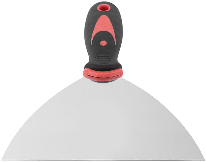 Шпатель 6дюйм (150мм) прорезиненная ручка нерж. сталь КУРС 06708