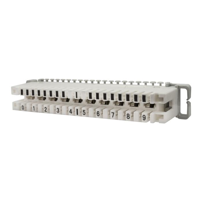 Плинт с размыкаемыми контактами на 10 пар нормальнозамкнутый маркировка 0-9 SUPRLAN 10-0502