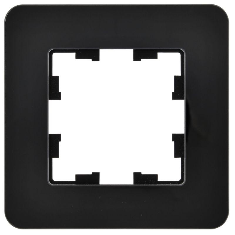 Рамка 1-м BRITE РУ-1-2-Бр стекло черн. RE IEK BR-M12-G-41-K02