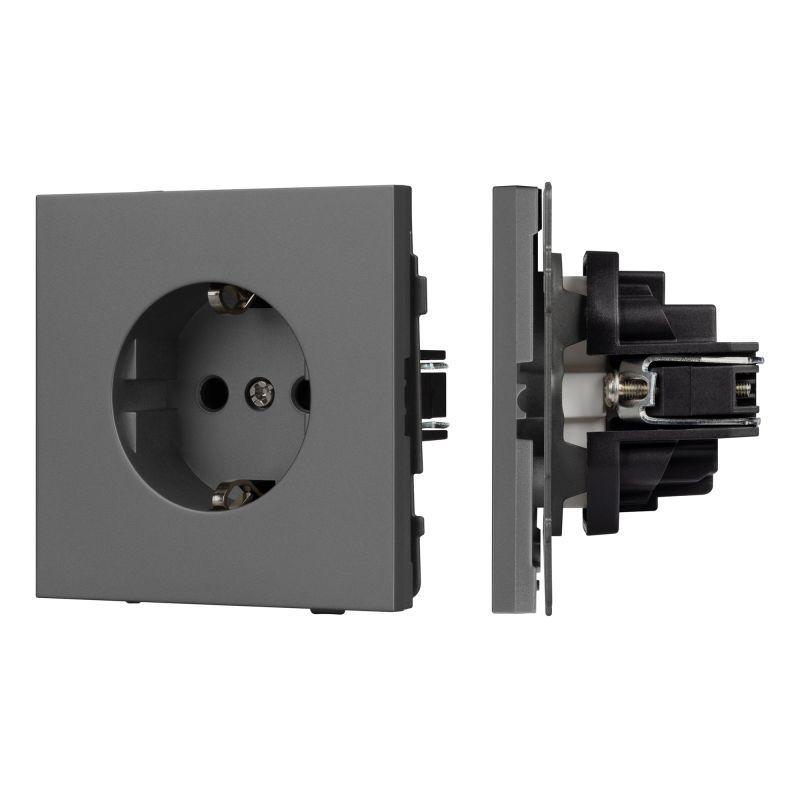 Механизм электрической розетки SCT-TENDO-MEU1-SFPL-GR 230В 16А Arlight 054640