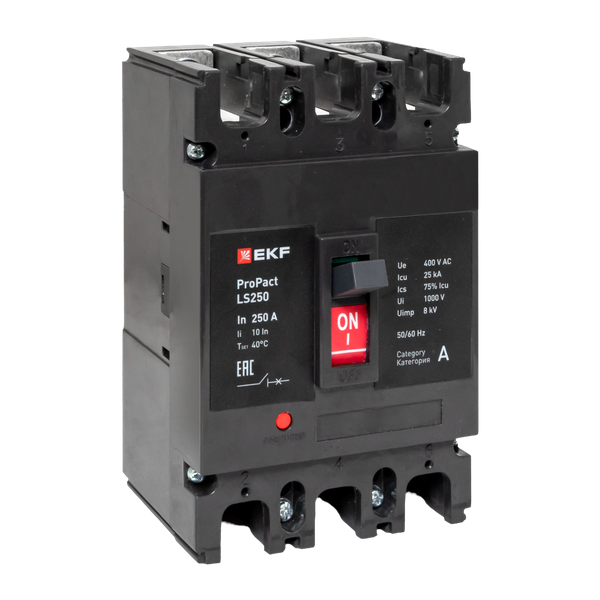 Выключатель автоматический 3п 200А 25кА LS250 ProPact EKF mccb-250-25-3-200-ls