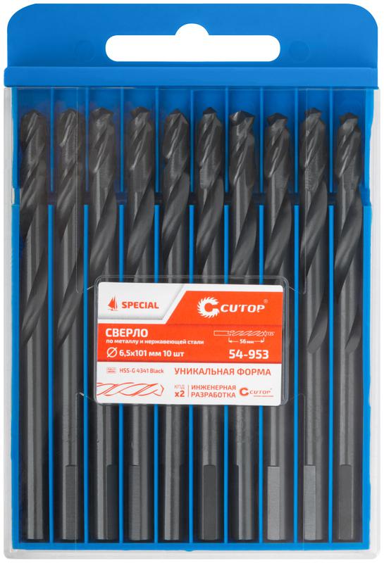 Сверло по металлу Special HSS-G 6.5х101/56мм (уп.10шт) Cutop 54-953