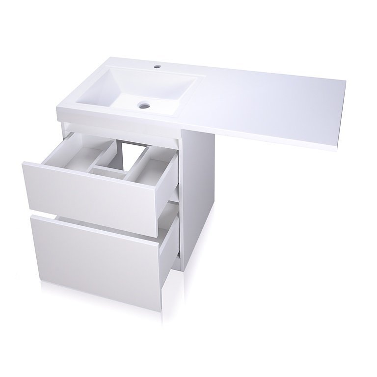 Тумба напольная "Даллас 120", Люкс белая, PLUS