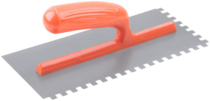 Гладилка зубчатая 280х130мм зуб 8х8мм пластик. ручка стальная КУРС 05138