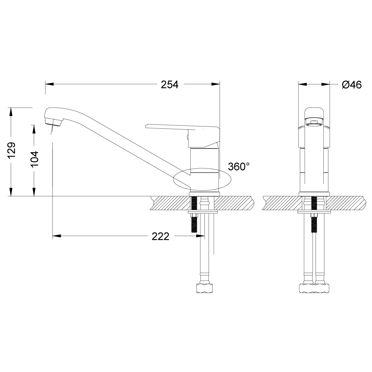 Смеситель для кухонной мойки Lemark Point (LM0304C)