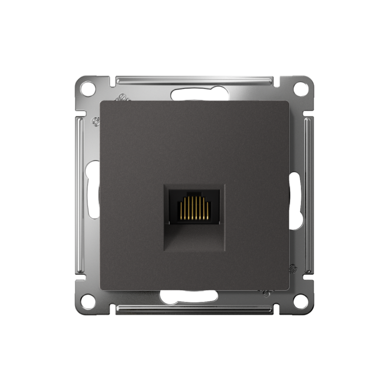 Розетка компьютерная AtlasDesign RJ45 кат.5E механизм базальт SE ATN001483