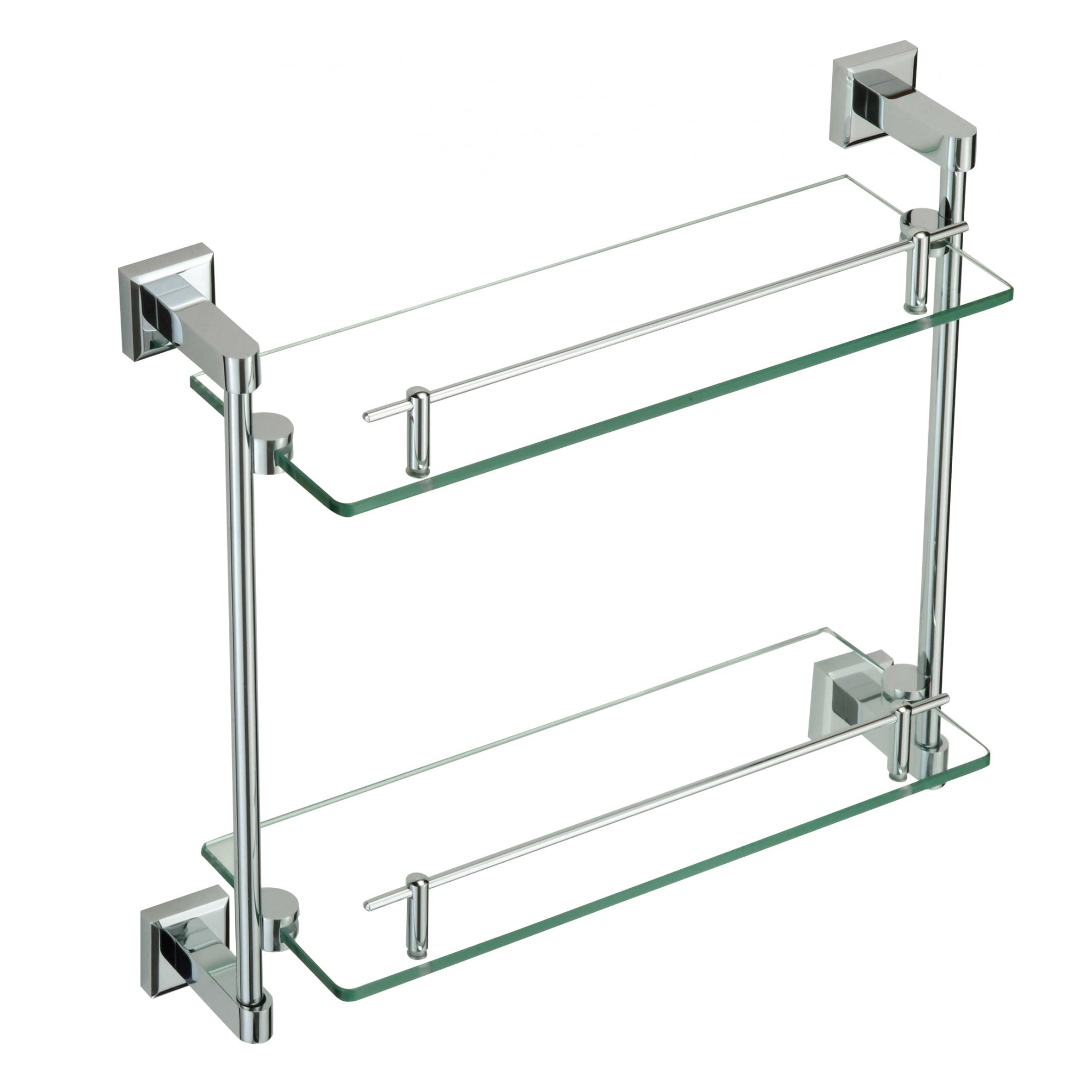 Полка стеклянная Savol S-09522, хром