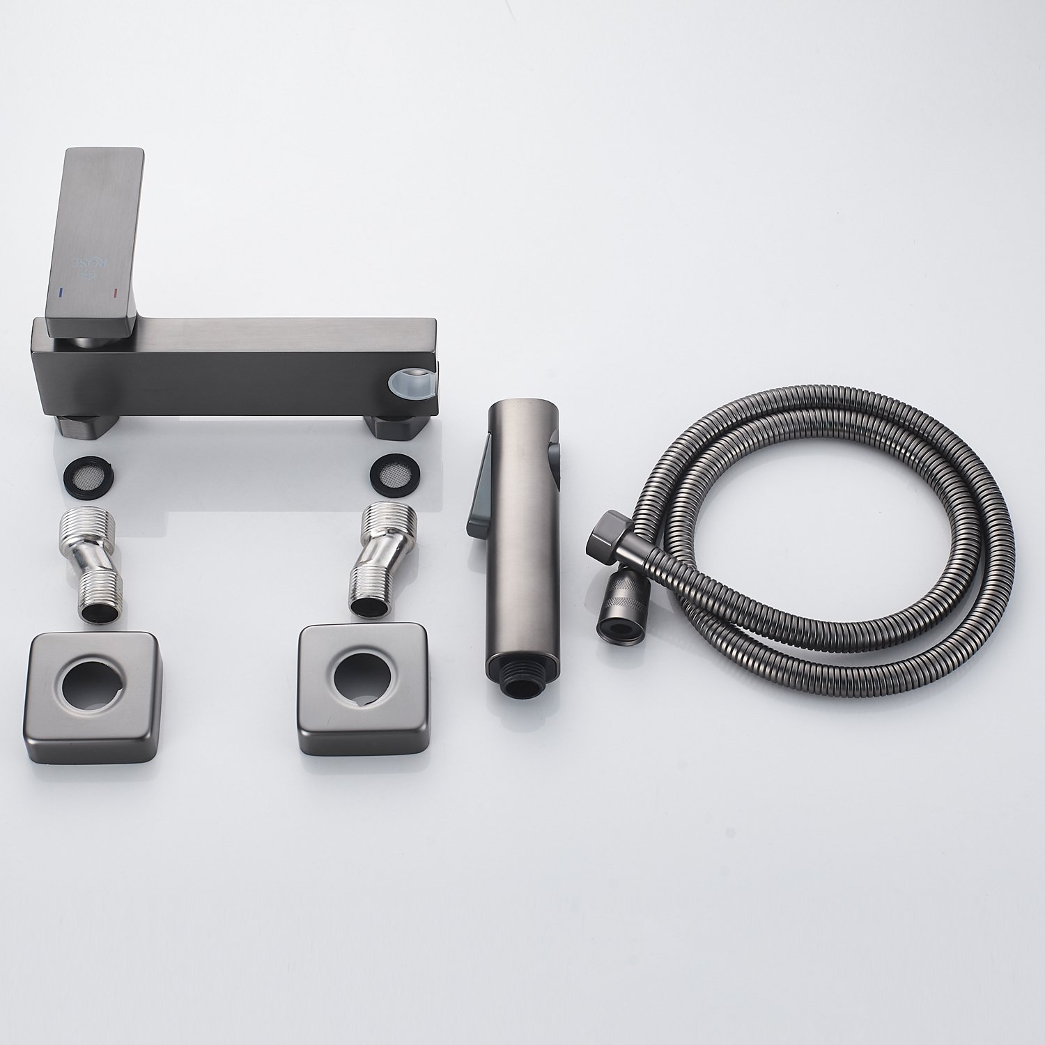 Гигиенический душ со смесителем Rose R1805T-1, пепельный