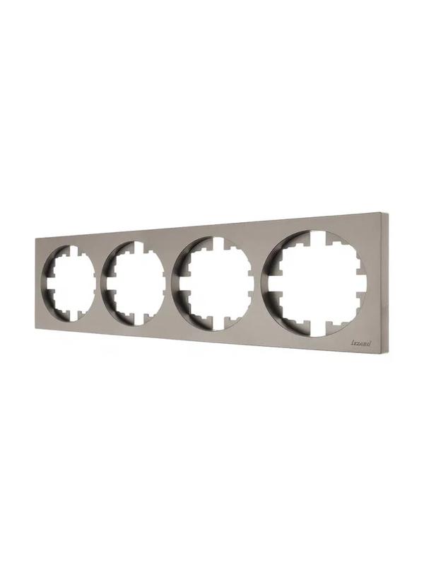 Рамка 4-м OSEN горизонт. квадрат титан LEZARD 743-3700-149