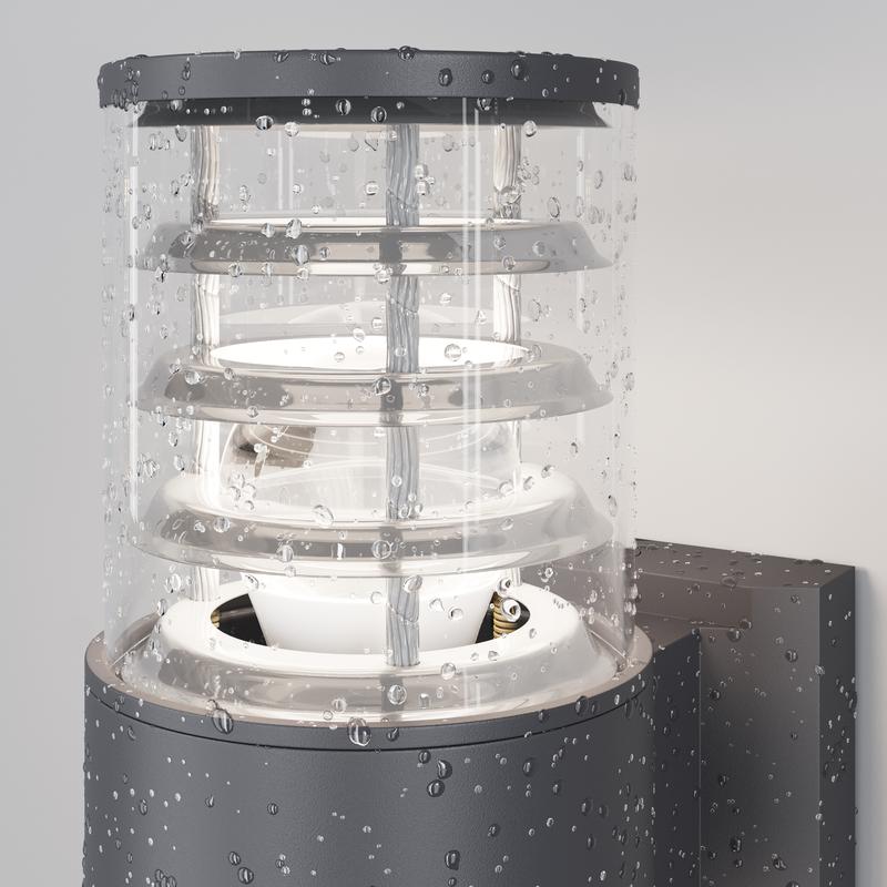 Светильник Bronx 1х60Вт E27 IP54 бра настен. Maytoni O576WL-01GR