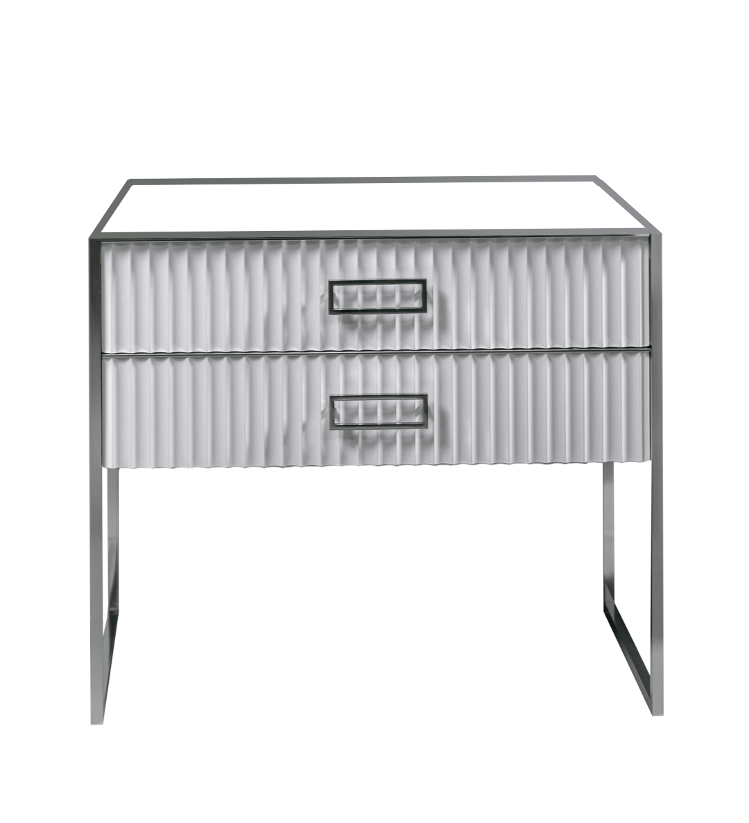 Тумба MONACO 100см h74см белая глянец + хром под раковину чашу