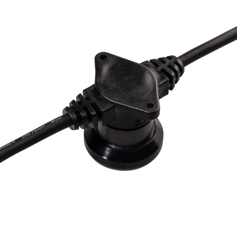 Гирлянда "Белт Лайт" 2жил. 50м шаг 20см 250 патронов E27 IP65 черн. круглый провод Neon-Night 331-243