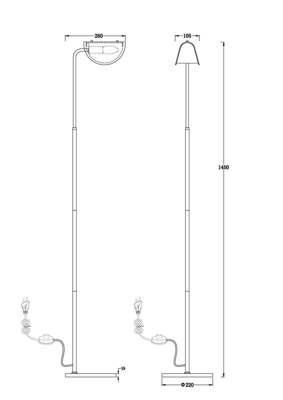 Светильник Mallow 40Вт E14х1 IP20 торшер напольн. Freya FR5228FL-01B