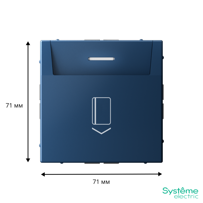 Выключатель карточный ArtGallery 10А без задержки времени быстрозажим. клем. аквамарин SE GAL001114S