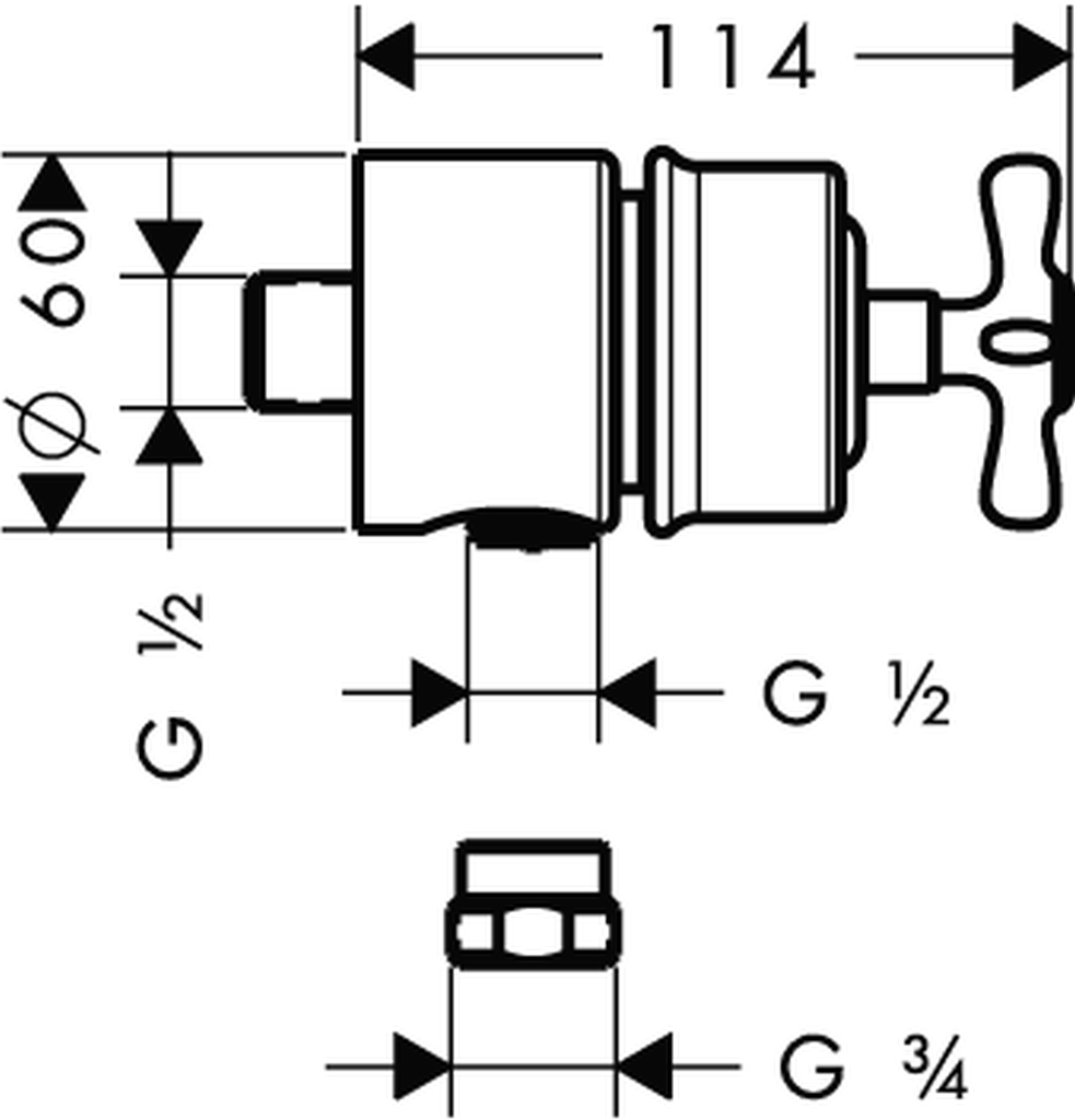 Шланговое подключение Axor Montreux Fixfit 16882000