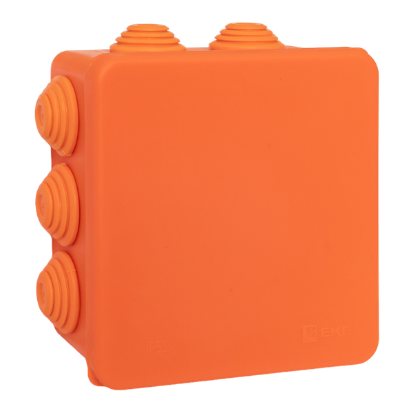 Коробка огнестойкая E45 100х100х50мм IP55 с клеммниками 7 полюсов 0.5-6кв.мм HF EKF plc-kmfr-100-706