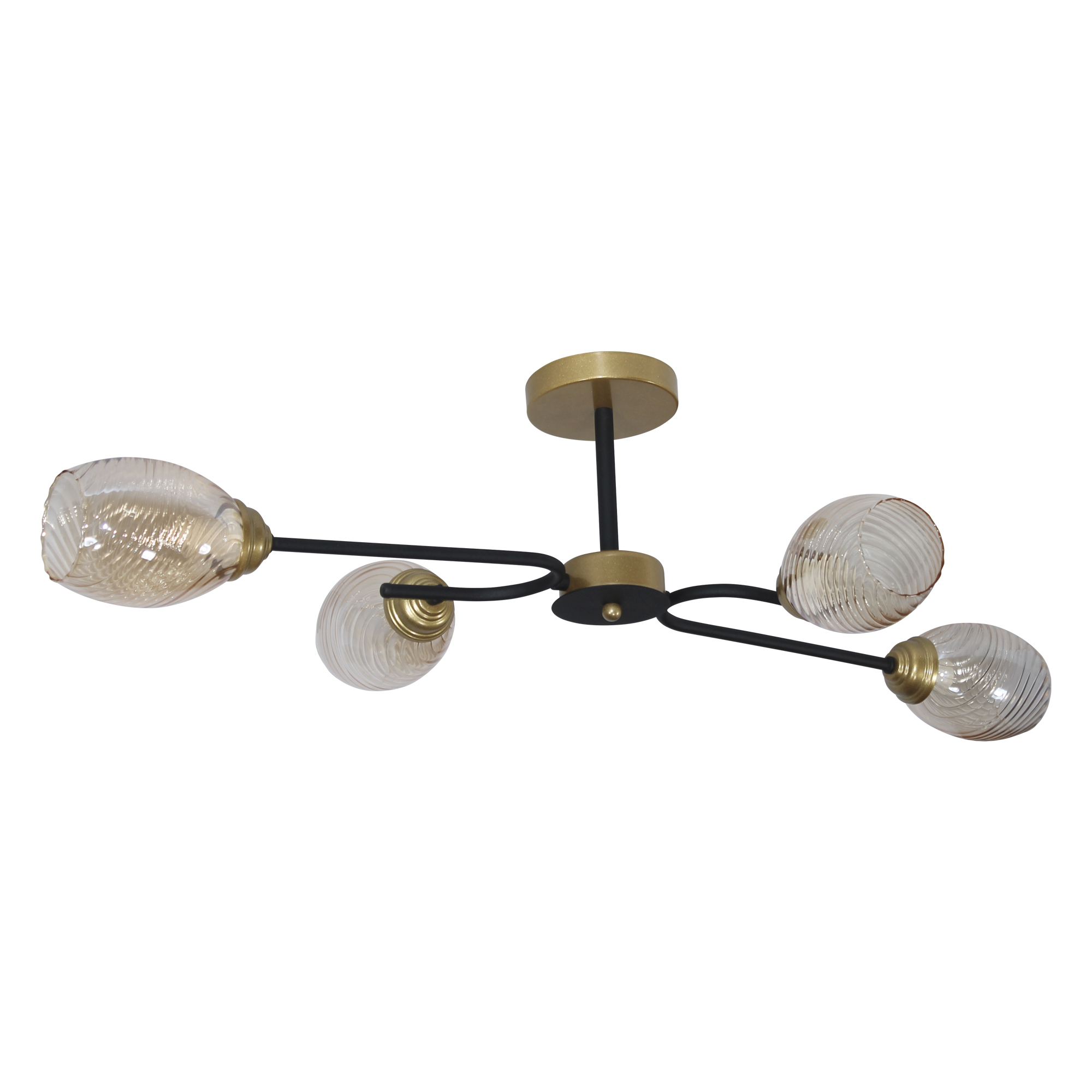 Светильник потолочный Юна 141 черн.муар.зол. НПБ 01-4х60-138 Е14