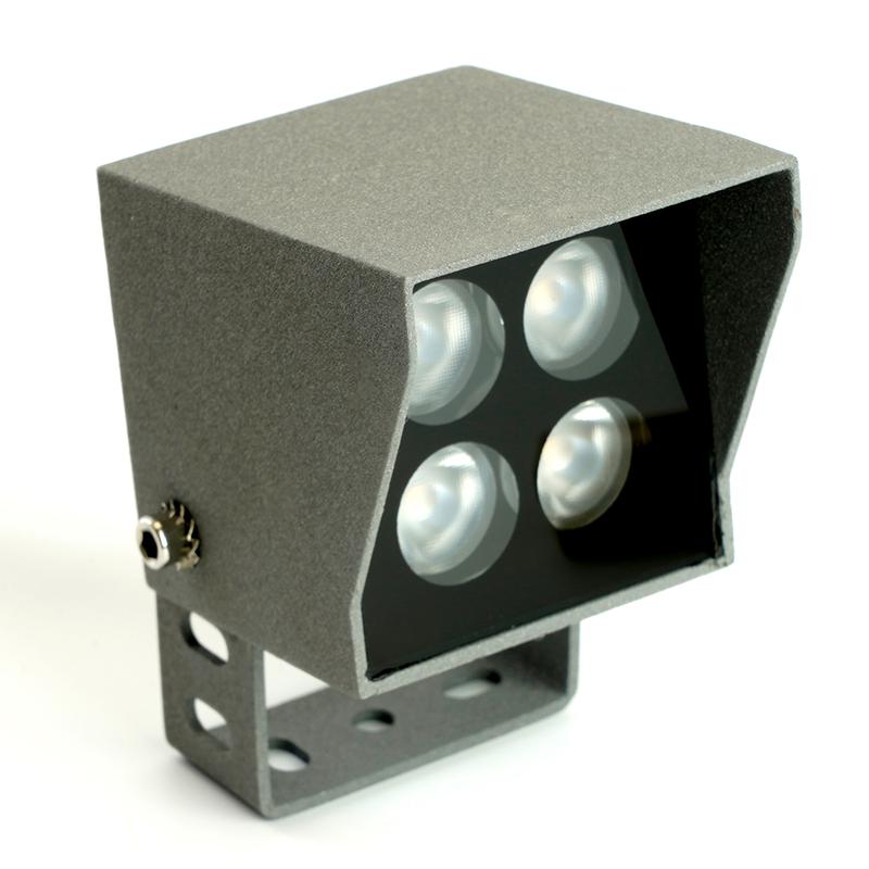 Прожектор светодиодный 65х75х125мм IP66 4Вт AC220-240В красн. LL-895 квадрат FERON 51696