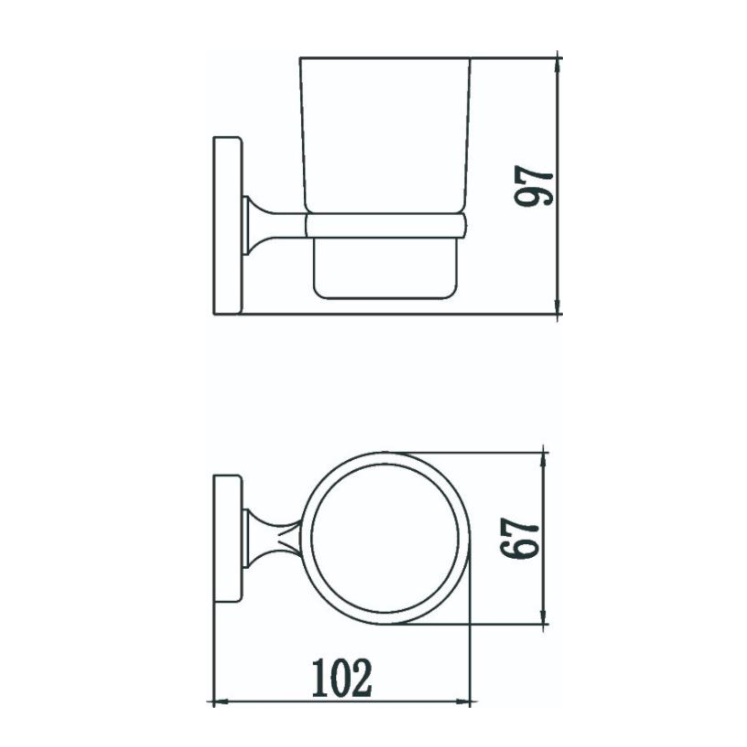 Стакан для ванной комнаты Savol S-007058, хром
