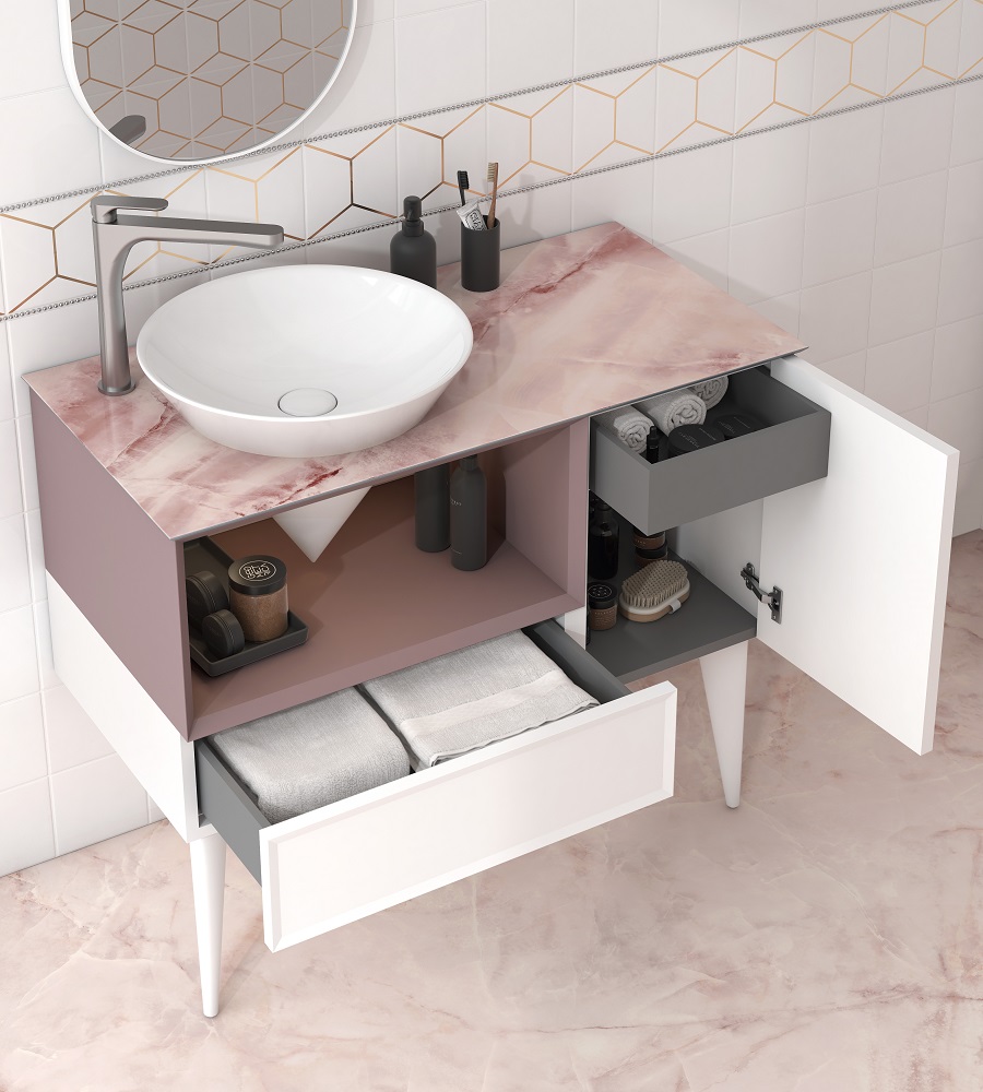 Раковина CONO встраиваемая сверху 44, белая глянцевая