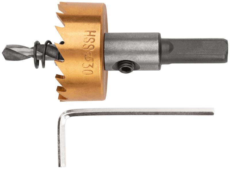 Коронка кольцевая пометаллу HSS сталь титановое покрытие 30мм FIT 36868