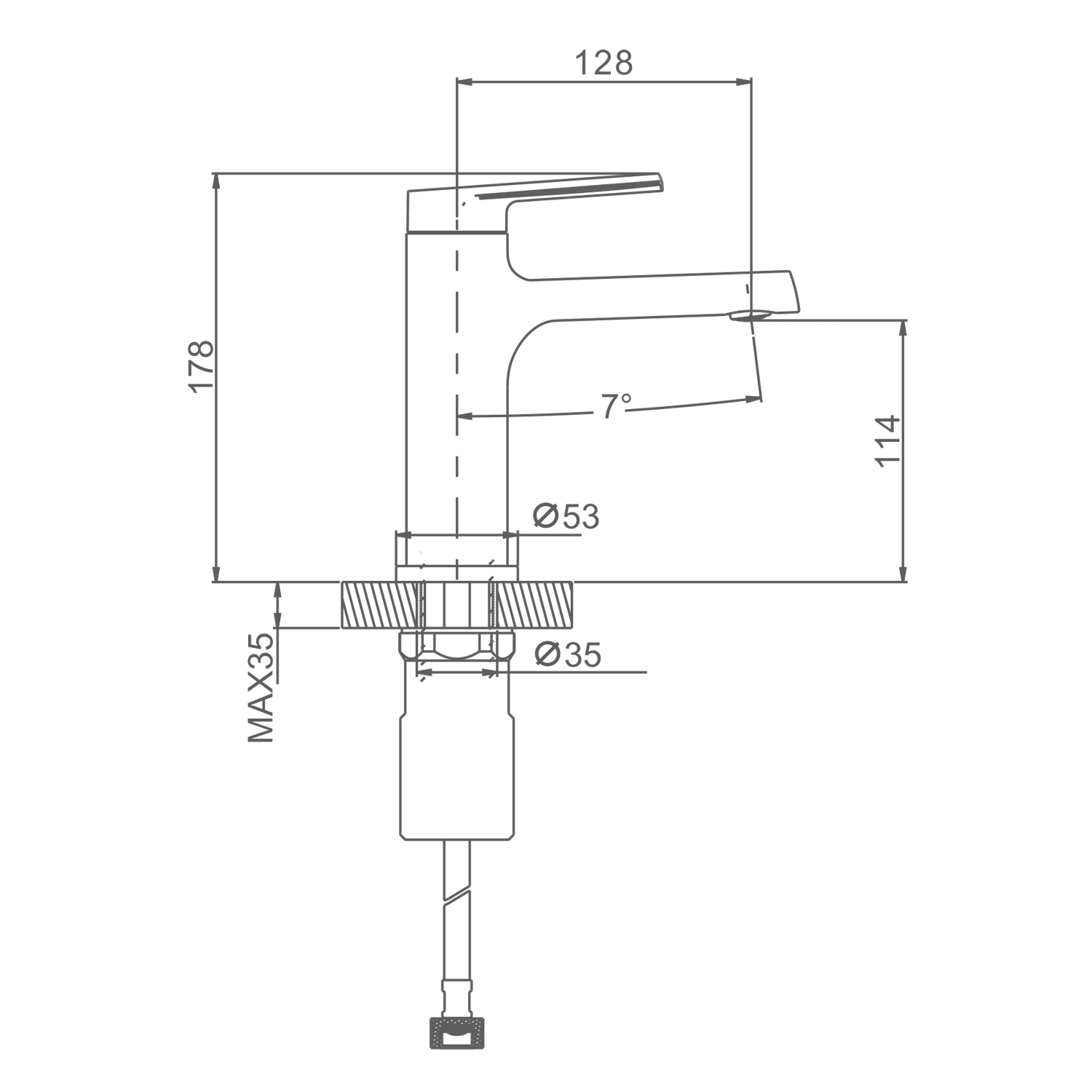 Смеситель для раковины Splenka S50.10.03, золотой сатин