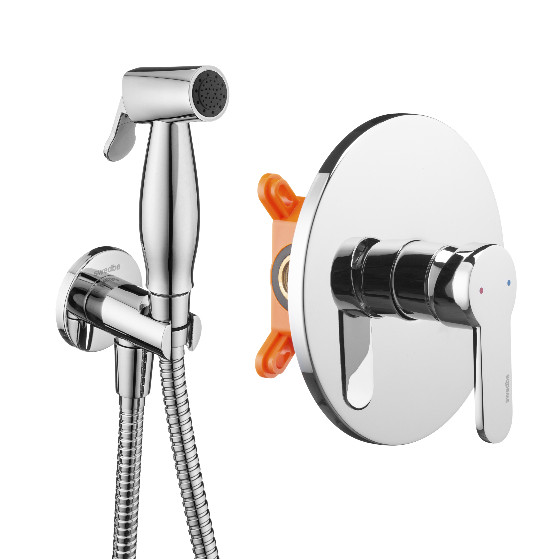 Гигиенический набор со встраиваемым смесителем Swedbe Platta 5524