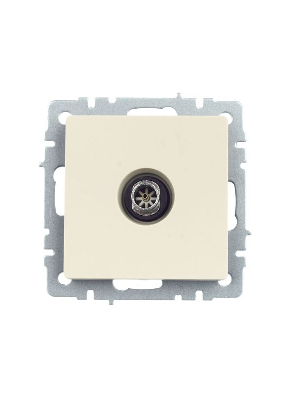 Розетка телевизионная оконечная TV СП Brite РТВ11-0-БрКр механизм беж. IEK BR-A10-O-K10