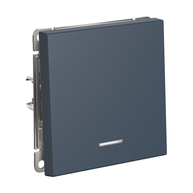 Выключатель кнопочный 1-кл. ArtGallery 10А с подсветкой механизм грифель SE GAL000716