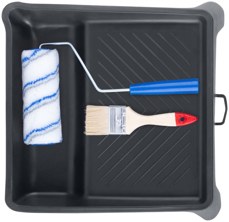 Набор малярный "Универсальный № 2" (ванночка 270х270мм+валик полиакрил 150мм+кисть 50мм) MOS 03051М