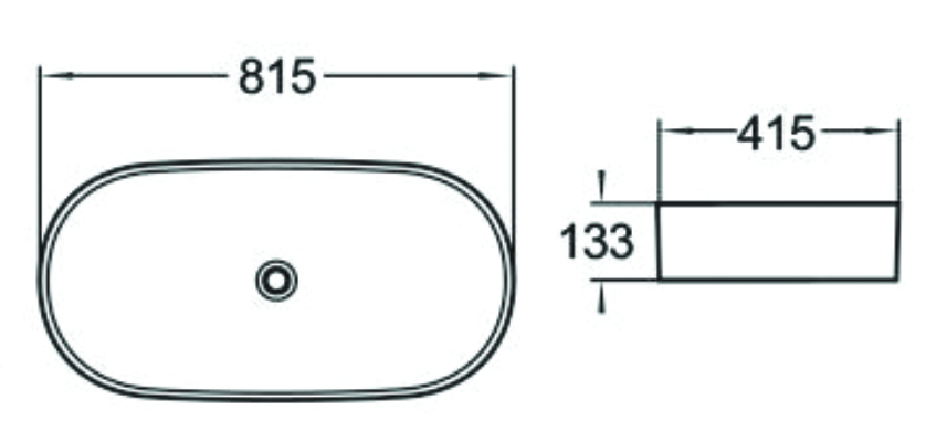 Раковина керамическая (накладная) SL-1079