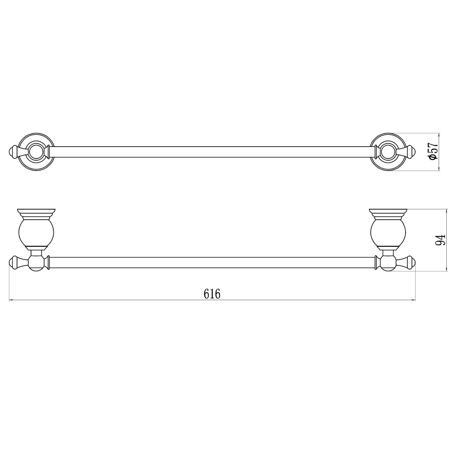 Полотенцедержатель Savol S-005724B, золото