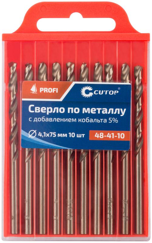 Сверло по металлу Profi с кобальтом 5% 4.1х75мм (уп.10шт) Cutop 48-41-10
