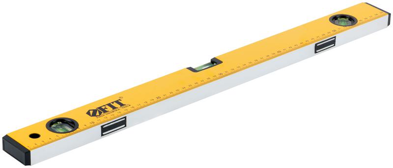 Уровень "Старт" 3 глазка фрезер. рабочая грань магниты шкала 600мм корпус желт. FIT 18132