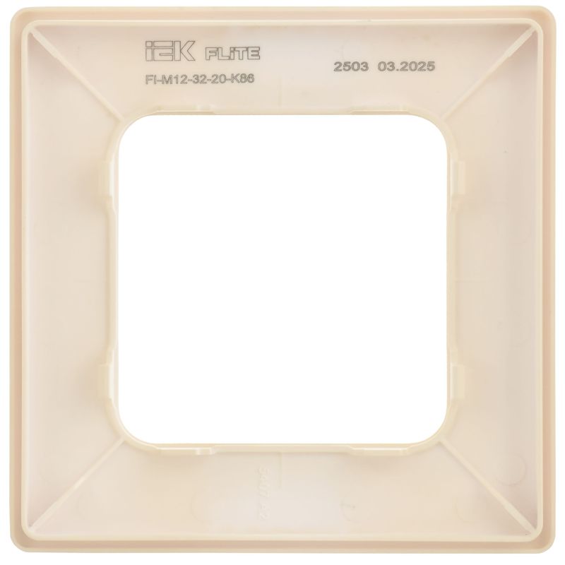 Рамка 1-м СП FLITE РУ-1-К-ФлСл сливочный IEK FI-M12-32-20-K86