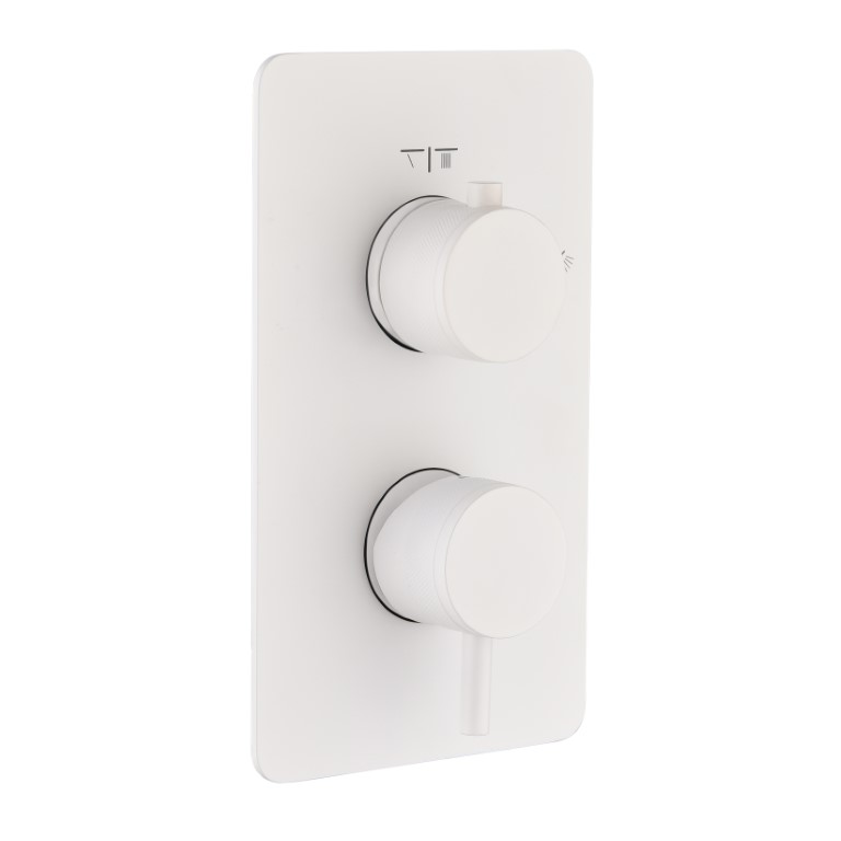 Смеситель встроенный однорычажный 3-х проходной MATT WHITE