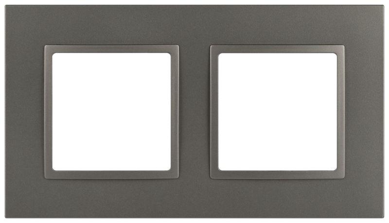 Рамка 2-м Elegance 14-5012-16 Classic для розеток и выключателей титан Эра Б0065825