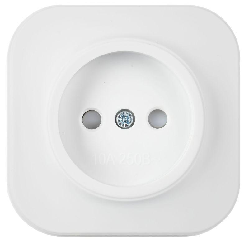Розетка ОП GLORY РСш20-2-ХБм 10А без заземл. защ. шторки бел. матов. IEK ERH13-K01M-10